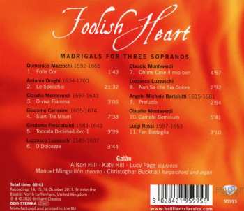 CD Galàn: Foolish Heart - Madrigals For Three Sopranos 330638