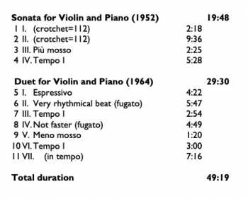 CD Galina Ustvolskaya: Complete Works For Violin And Piano 330565