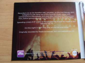 CD Gallagher & Lyle: Live At De Montfort Hall Leicester 1977 270712