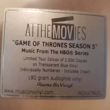 2LP Ramin Djawadi: Game Of Thrones (Music From The HBO Series) Season 5 LTD | NUM | CLR 13743