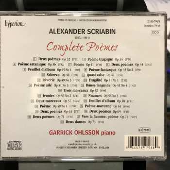 CD Garrick Ohlsson: Scriabin Complete Poèmes 451547