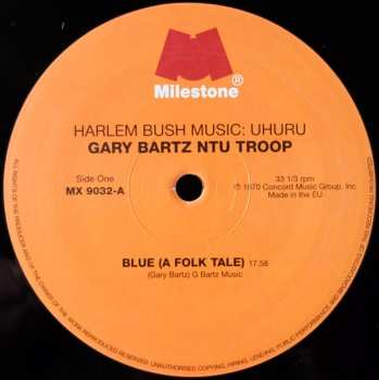 LP Gary Bartz NTU Troop: Harlem Bush Music - Uhuru 344991