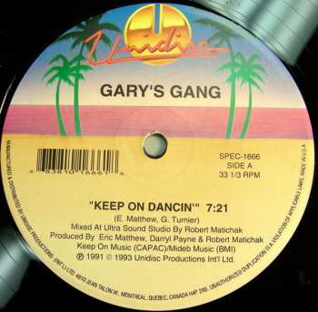 Album Gary's Gang: Keep On Dancin' / Let's Lovedance Tonight / Round & Round & Round