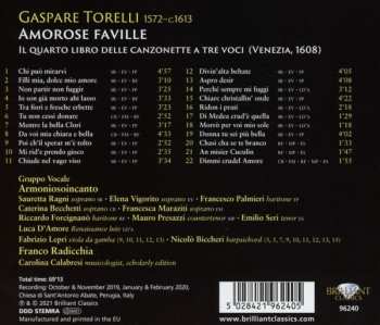 CD Gaspare Torelli: Amorose Faville, The Fourth Book Of Canzonette 498753