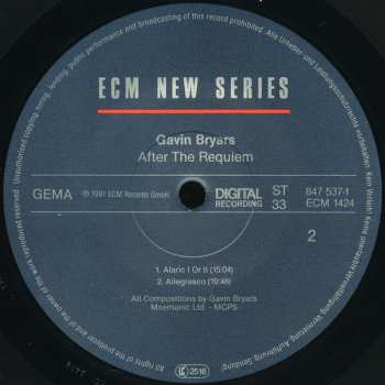 LP Gavin Bryars: After The Requiem 64139