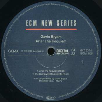 LP Gavin Bryars: After The Requiem 64139