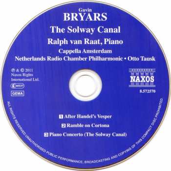 CD Gavin Bryars: Piano Concerto (The Solway Canal) • After Handel’s Vesper • Ramble On Cortona 248733