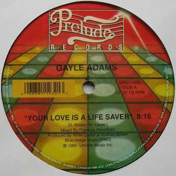 LP Gayle Adams: Your Love Is A Life Saver / Stretchin' Out / Love Fever 519916