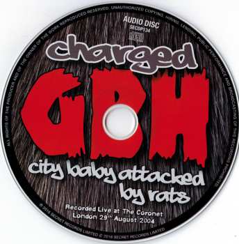 CD/DVD G.B.H.: City Baby Attacked By Rats 174208