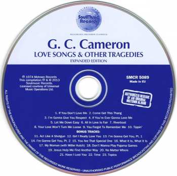 CD G.C. Cameron: Love Songs & Other Tragedies 280709