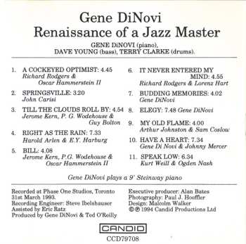 CD Gene DiNovi: Renaissance Of A Jazz Master