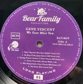 CD/EP Gene Vincent: We Sure Miss You 80044