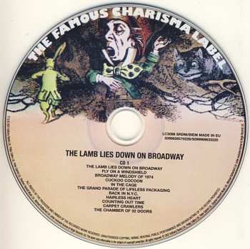 2CD Genesis: The Lamb Lies Down On Broadway 19654