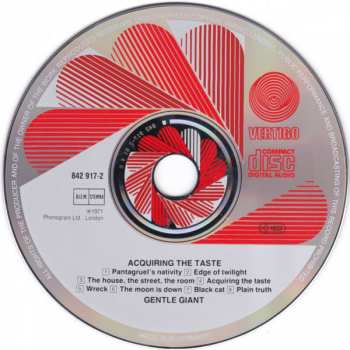 CD Gentle Giant: Acquiring The Taste 1126