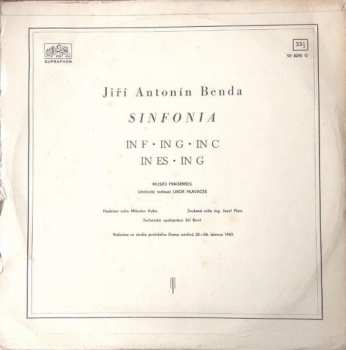 LP Georg Anton Benda: Sinfonia (76 1) 278380