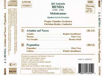 CD Georg Anton Benda: Melodramas - Ariadne auf Naxos / Pygmalion  153498