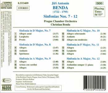 CD Georg Anton Benda: Sinfonias Nos. 7 - 12 285491