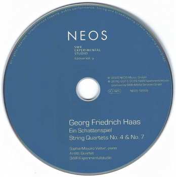 CD Georg Friedrich Haas: Ein Schattenspiel - String Quartets No.4 & No.7 484552