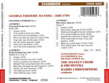 CD Georg Friedrich Händel: Chandos Anthems Volume 1 Nos. 1, 2 & 3 290466