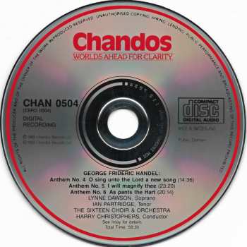 CD Georg Friedrich Händel: Chandos Anthems Volume 2 - Nos. 4, 5 & 6 330483