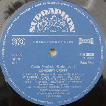 LP Georg Friedrich Händel: Concerti Grossi, Op.3 377257