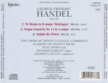CD Georg Friedrich Händel: Dettingen Te Deum • Zadok The Priest • Organ Concerto No 14 157042