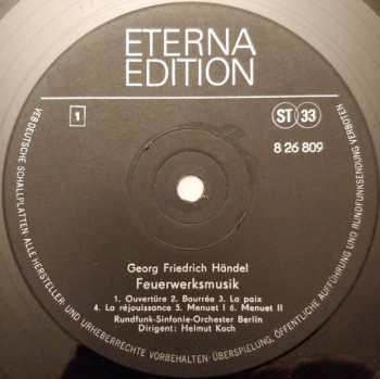 LP Georg Friedrich Händel: Feuerwerksmusik 432952