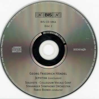 2CD Georg Friedrich Händel: Jephtha 489382