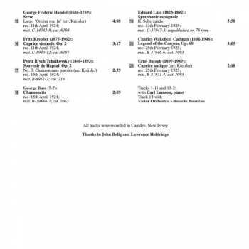 CD Georg Friedrich Händel: Kreisler, The Complete Recordings • 6 333143
