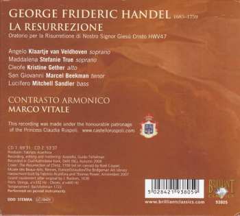 2CD Georg Friedrich Händel: La Resurrezione