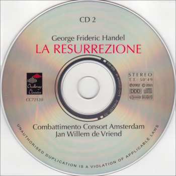 2CD Georg Friedrich Händel: La Resurrezione (Live Recording) 320381