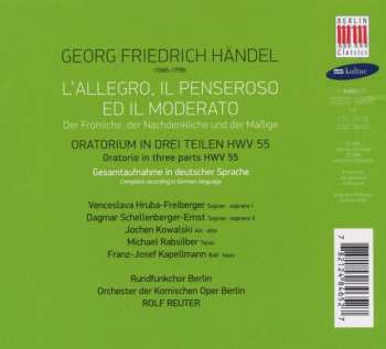 2CD Georg Friedrich Händel: L'Allegro, Il Penseroso Ed Il Moderato 173912