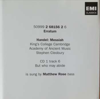 2CD Georg Friedrich Händel: Messiah 174136