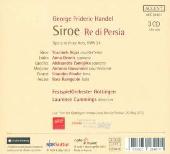 3CD Georg Friedrich Händel: Siroe DIGI 294876
