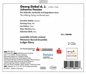 2CD Georg Gebel d. J.: Johannes Passion 112797
