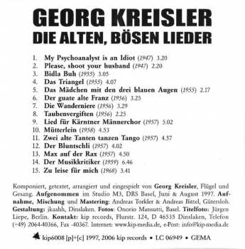 CD Georg Kreisler: Die Alten, Bösen Lieder 244339