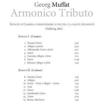 CD Georg Muffat: Armonico Tributo  112912