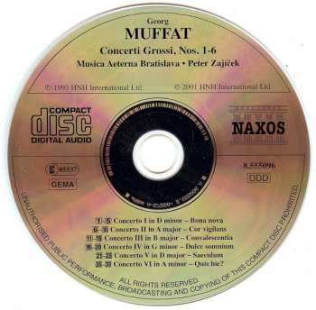 CD Georg Muffat: Concerti Grossi, Nos. 1-6 320619