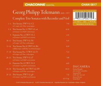 CD Georg Philipp Telemann: Complete Trio Sonatas With Recorder And Viol 309314