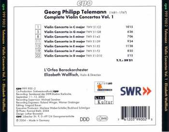 CD Georg Philipp Telemann: Complete Violin Concertos Vol. 1 119326