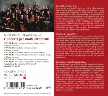 CD Georg Philipp Telemann: Concerti Per Molti Stromenti 105463