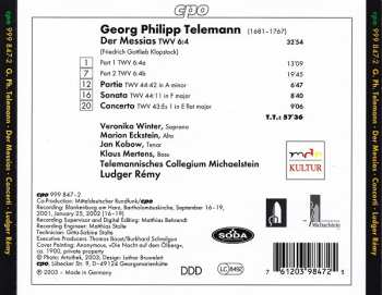 CD Georg Philipp Telemann: Der Messias. Concerti 112450
