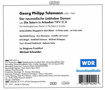3CD Georg Philipp Telemann: Der Neumodische Liebhaber Damon 301382