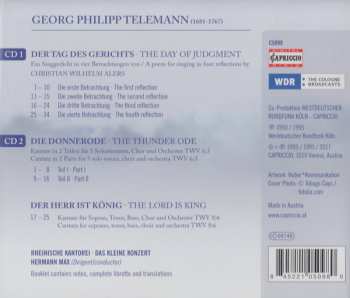 2CD Georg Philipp Telemann: Der Tag Des Gerichts (The Day of Judgment) - Die Donnerode (The Thunder Ode) - Der Herr Ist König (The Lord Is King) 190779