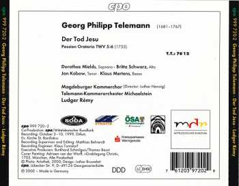 CD Georg Philipp Telemann: Der Tod Jesu 127449