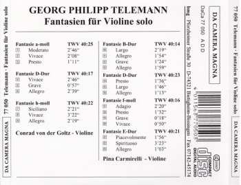 CD Georg Philipp Telemann: Fantasien Für Violine Solo 288646