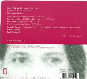 CD Georg Philipp Telemann: Geistliches Singen Und Spielen: Christmas Cantatas 309323