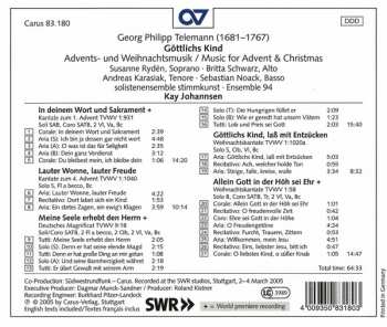 CD Georg Philipp Telemann: Göttlichs Kind (Advents- & Weihnachtsmusik) 324360