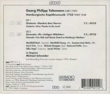 2CD Georg Philipp Telemann: Hamburgische Kapitänsmusik 1755 445410