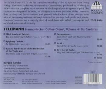 CD Georg Philipp Telemann: Harmonischer Gottes-Dienst, Volume 4: The Cantatas For Middle Voice, Transverse Flute And Basso Continuo I 343582